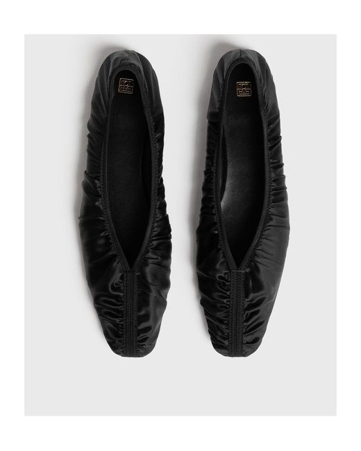 Totême Black Totême The Gathered Ballerina Flats