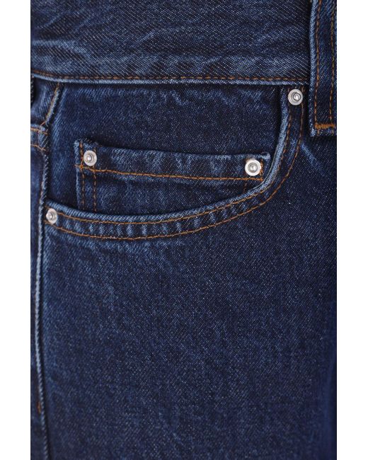 Totême Blue Totême Logo Patch Straight-Leg Jeans