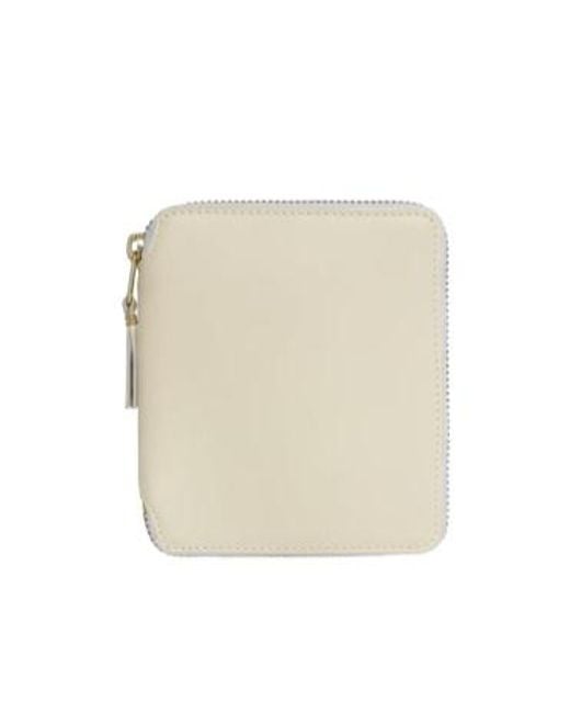 Comme des Garçons White Zipper Wallet for men