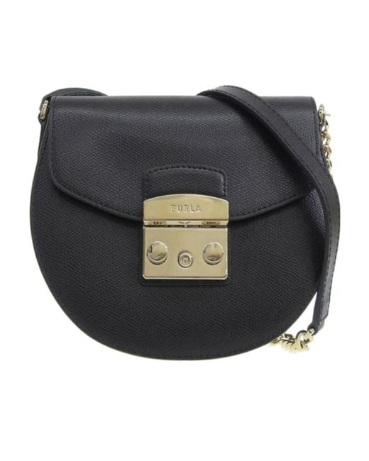 Furla Black Logo Shoulder Bag