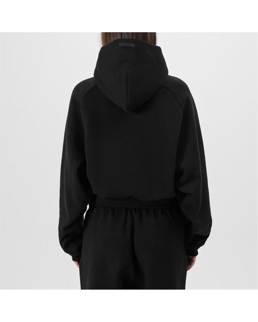 Fear Of God Black Logo Hooded Sweatshirt