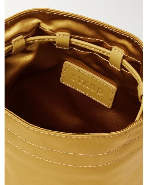 Staud Metallic Lila Mini Bucket Bag