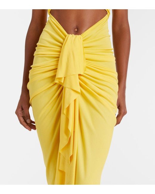 Christopher Esber Metallic Vivenda Cutout Gathered Gown