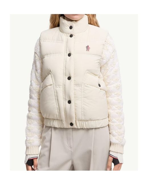 Moncler White Grenoble Baise Padded Vest
