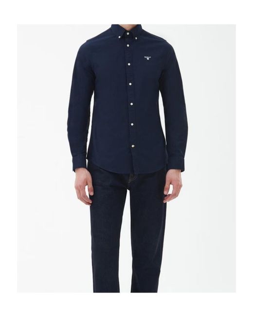 Barbour Blue Button-Down Plain Shirt for men