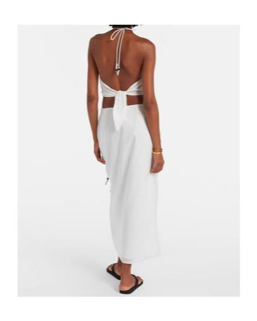 Sir White Halterneck Cotton Top