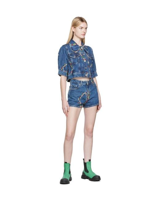 Ganni Green Chunky Slip-On Boots