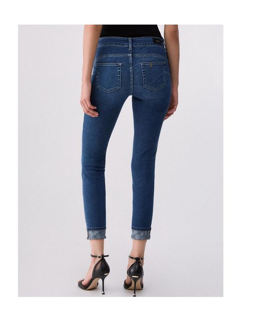 Liu Jo Blue Embellished Skinny Jeans