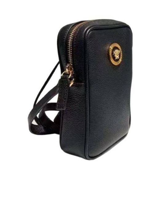 Versace Black Logo Cross-Body Bag for men