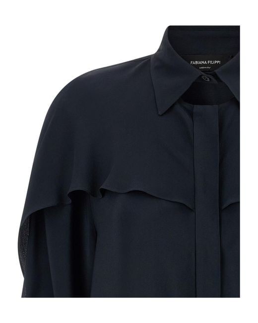Fabiana Filippi Blue Cut-Out Detail Shirt