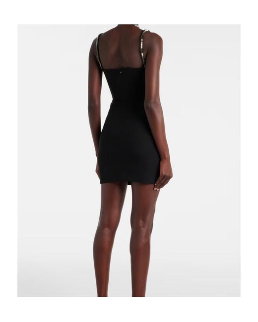 Roland Mouret Black Crystal-Embellished Crêpe Minidress