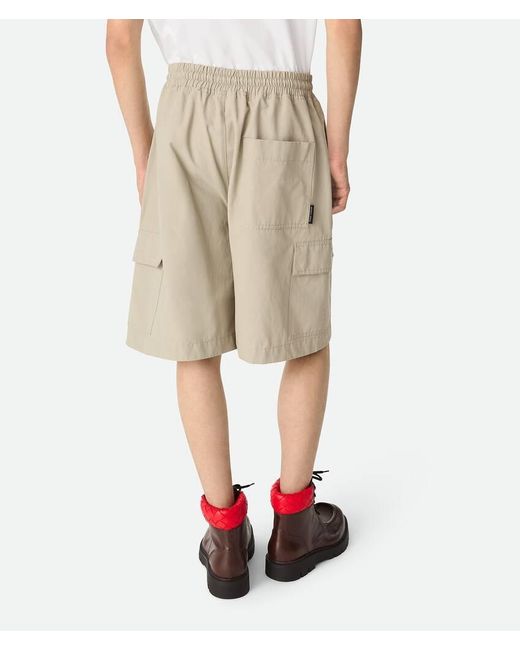 Bottega Veneta Pink Technical Cotton Cargo Shorts for men