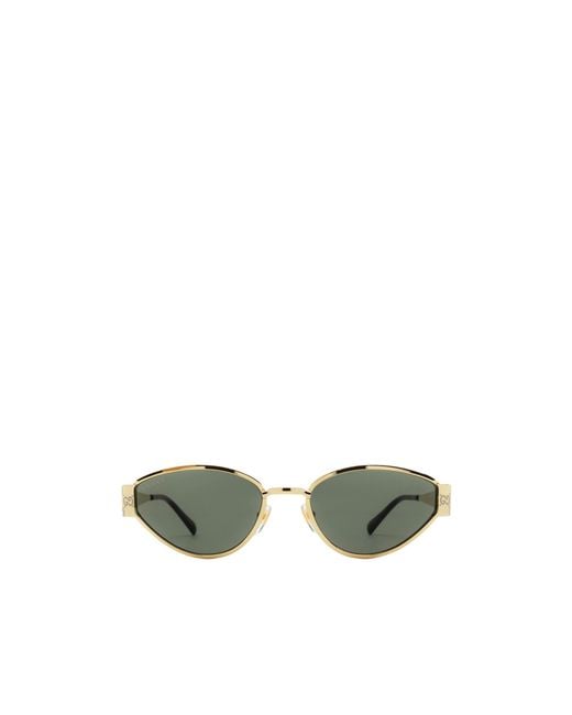 Gucci Green Eyewear Geometrical Frame Sunglasses