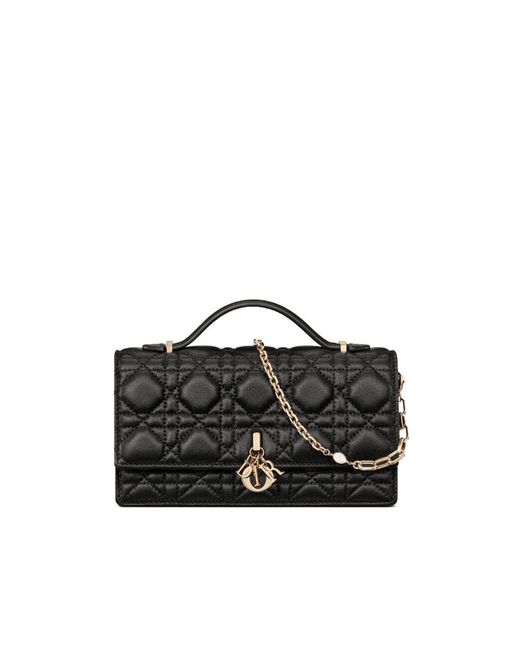 Dior Black Lady Top Handle Clutch