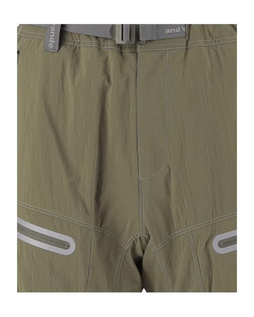 And Wander Green Elasticated Waist Performance Trousers for men