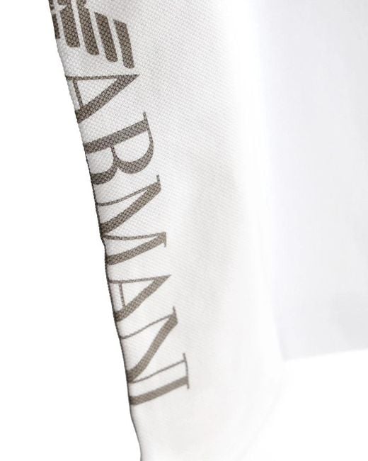Emporio Armani White Logo Polo Shirt for men