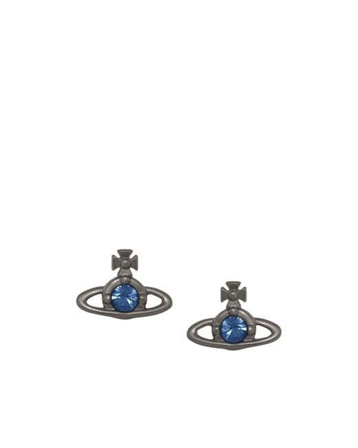 Vivienne Westwood White Nano Solitaire Orb Earrings