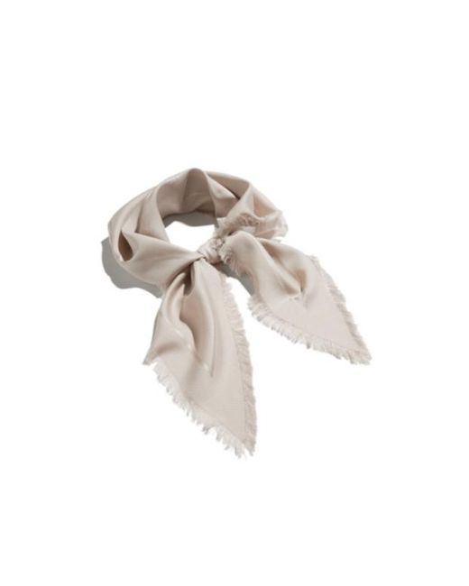 Gucci White Double G Silk Wool Shawl