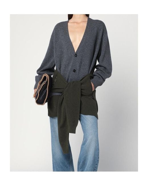 Stella McCartney Black Buttoned Two-Tone Cardigan