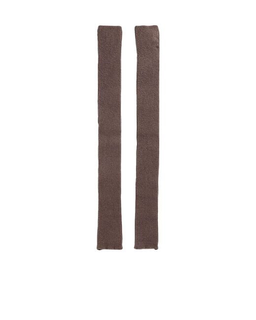Rick Owens Brown Minimalist Solid Color Knitted Leg Warmers