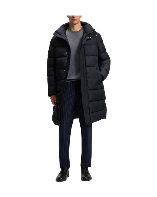 Boss Blue Solid Color Down Jacket for men