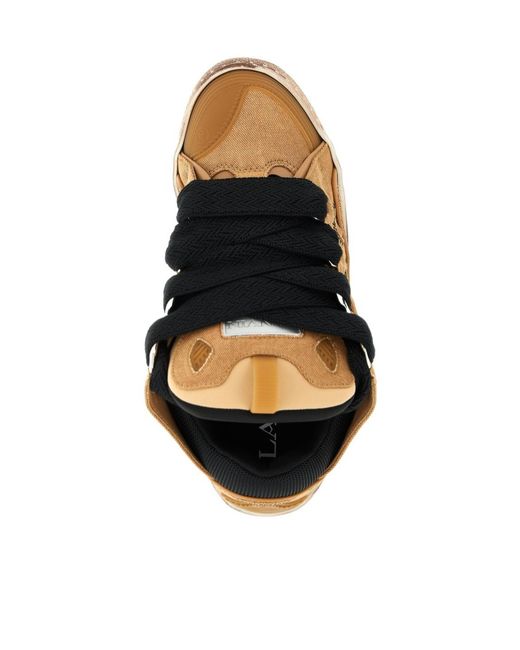Lanvin Brown Curb Low-Top Sneakers for men