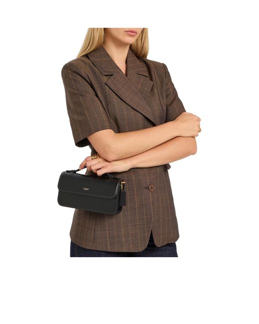 COACH Black Leather Top Handle Bag