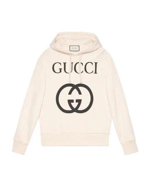 Gucci White Interlocking G Hoodie for men
