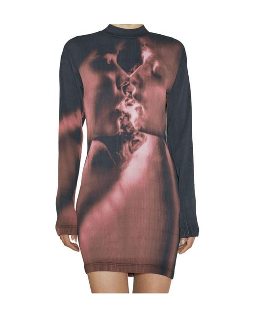 Eytys Multicolor Rhye Pleated Graphic-Printed Mini Dress