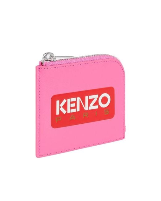 KENZO Pink Paris Leather Wallet