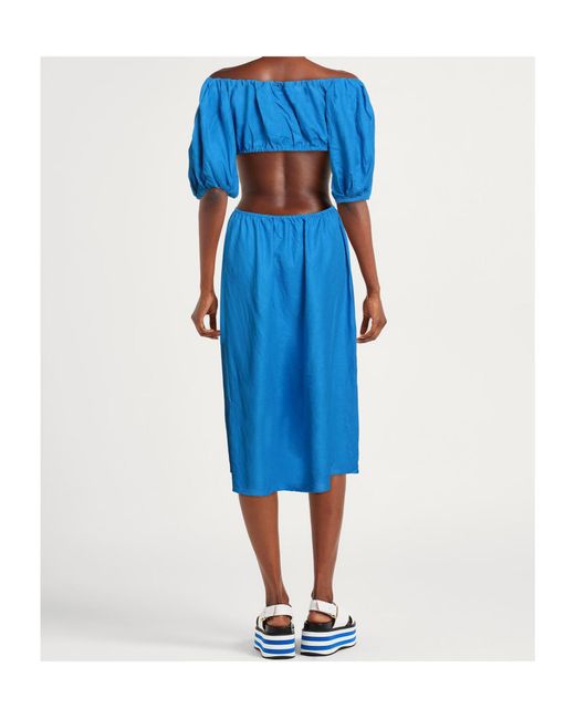 Farm Rio Blue Hollow-Out Dress