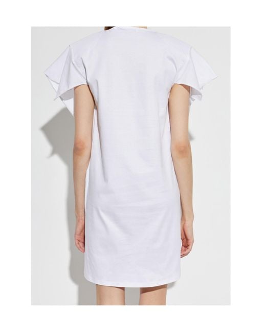 IRO White Aslan Ruffled Mini Dress