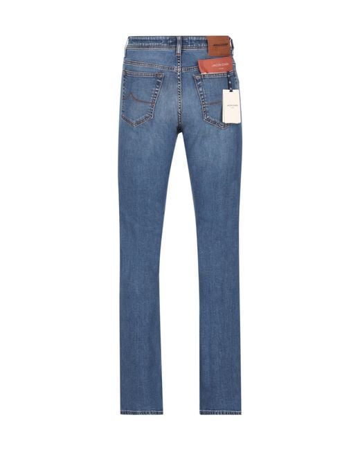Jacob Cohen Blue Regular Tapered Jeans for men