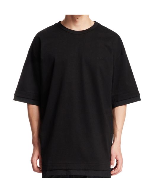 Juun.J Black Open-Necked Shirt for men