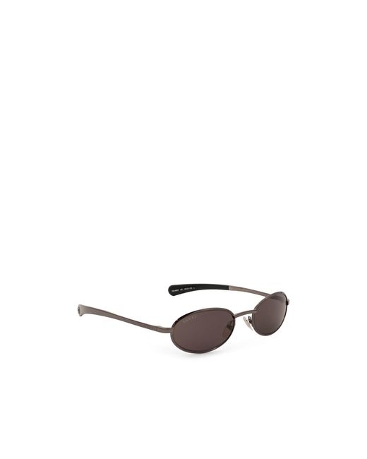 Gucci White Oval Frame Sunglasses