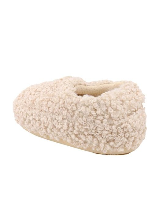 Moon Boot Natural Faux Curly Slip-On Sandals