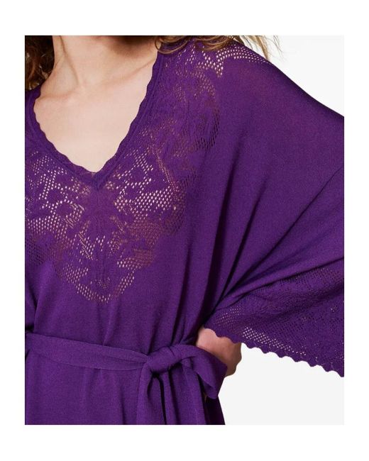 Twinset Purple Belted Dress