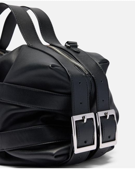 Simone Rocha Black Biker Buckled Shoulder Bag