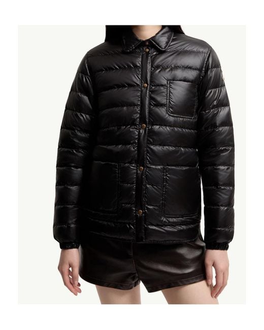 Moncler Black Fouine Padded Shirt Jacket