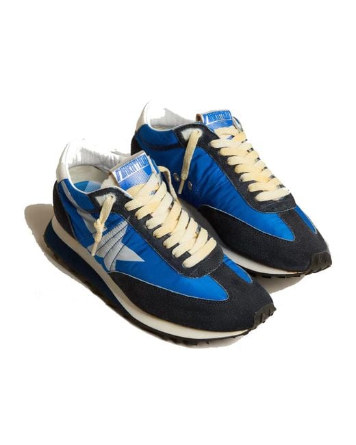 Golden Goose Deluxe Brand Blue Running Marathon Lace-Up Sneakers for men