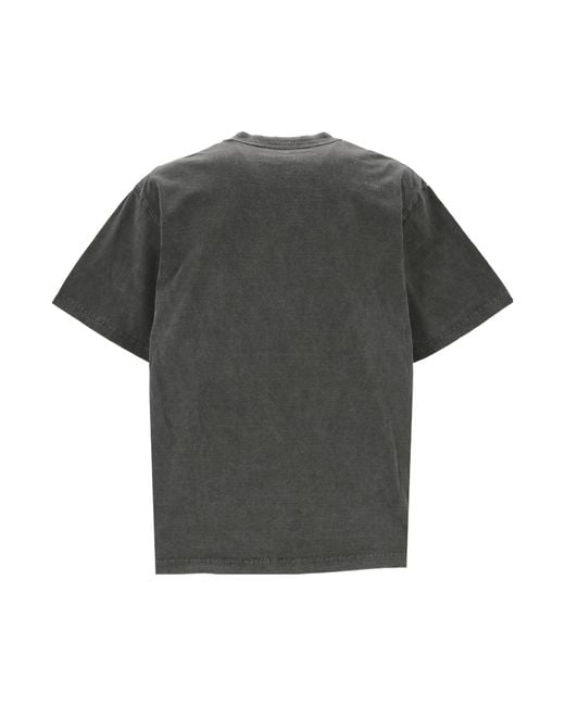 Sacai Gray Faded-Effect T-Shirt for men