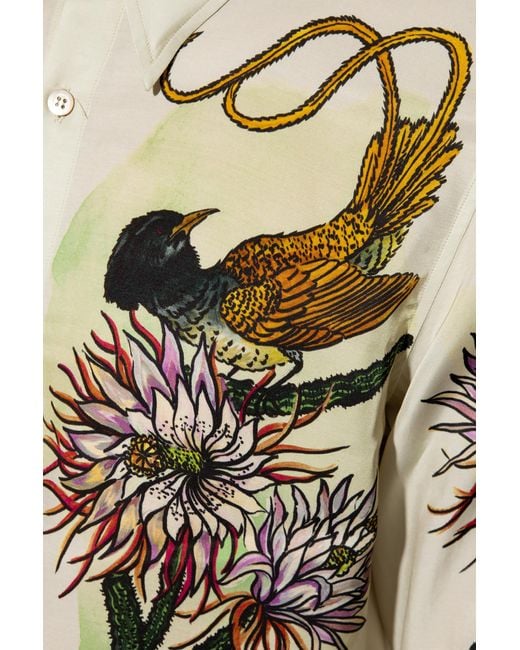 Dries Van Noten White Graphic-Printed Shirt for men