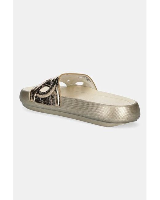 Michael Kors White Round Toe Flat Slippers