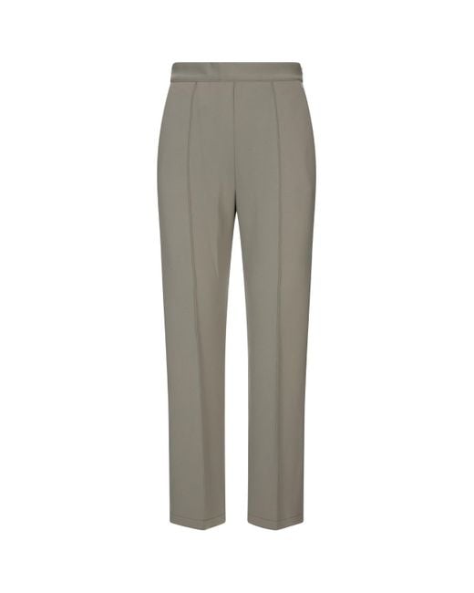 Max Mara Gray Pleated Trousers
