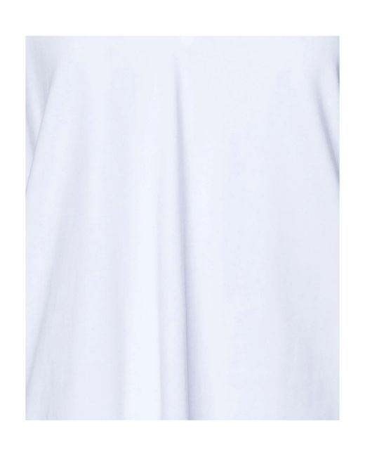 Brunello Cucinelli Blue Solid Color Stretch T-Shirt