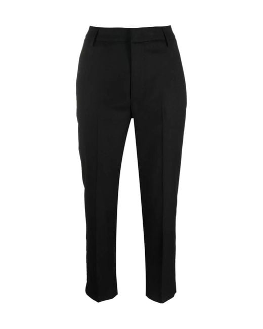 Dondup Black Straight Leg Tailored Pants