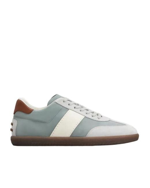 Tod's Gray Stripe Detail Sneakers for men