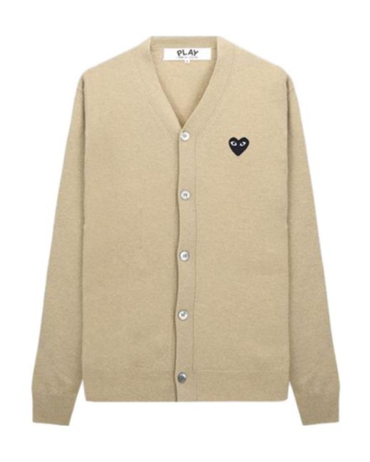 COMME DES GARÇONS PLAY Natural Woolen Cardigan for men