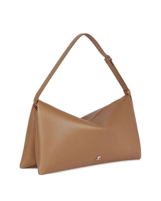 Courreges Brown Cuff Shoulder Bag