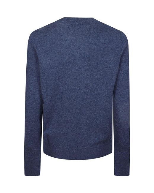 Ballantyne Blue V-Neck Cashmere Sweater for men